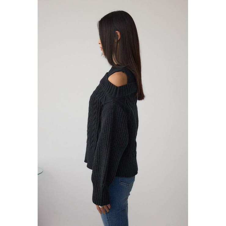 オープンショルダーケーブルニット | AZUL BY MOUSSY | 詳細画像19 