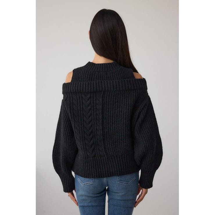オープンショルダーケーブルニット | AZUL BY MOUSSY | 詳細画像20 