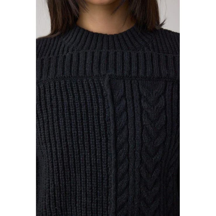 オープンショルダーケーブルニット | AZUL BY MOUSSY | 詳細画像21 