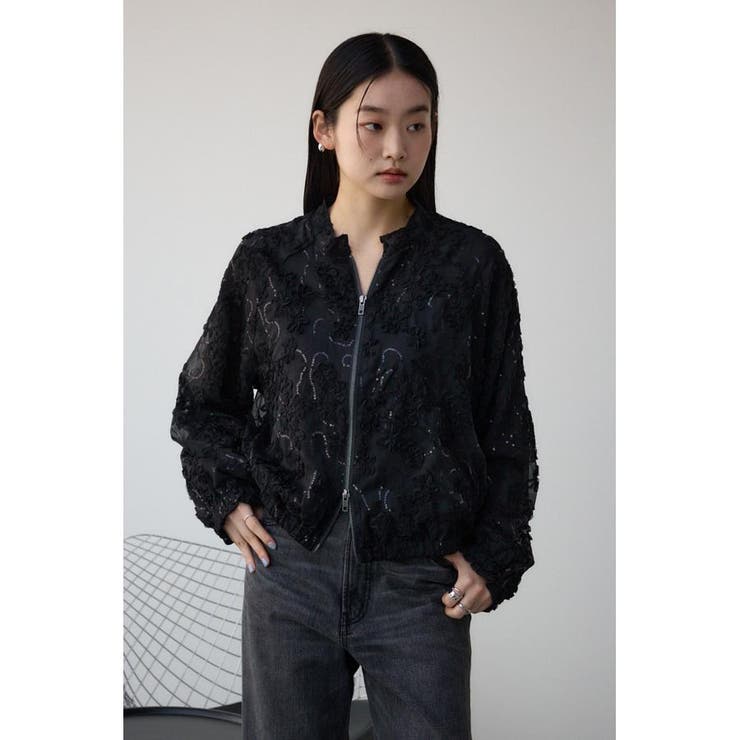 クラフトシアーレースブルゾン | AZUL BY MOUSSY | 詳細画像15 