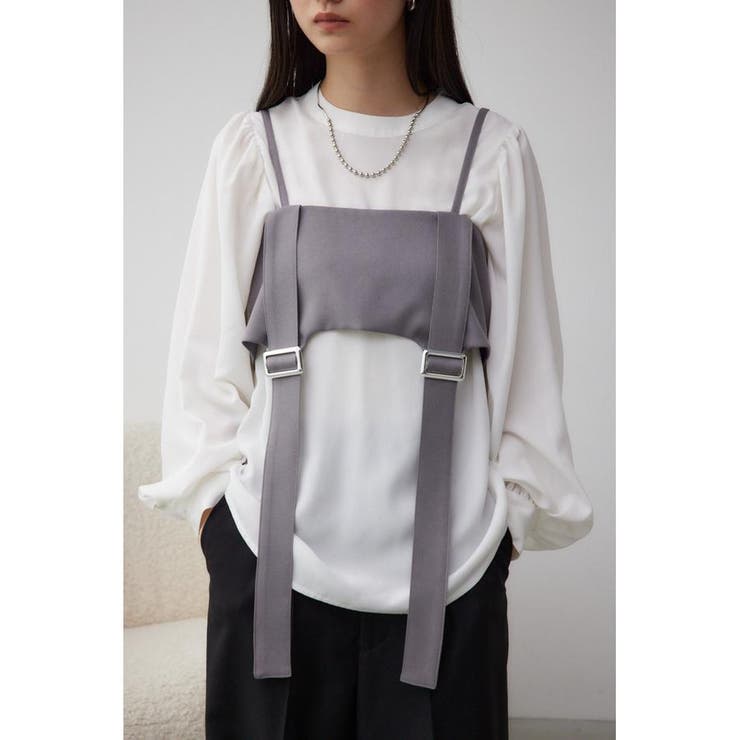 GRY | ガータービスチェレイヤードトップス | AZUL BY MOUSSY