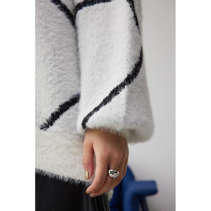 ニュアンスライン柄ニット | AZUL BY MOUSSY | 詳細画像9 