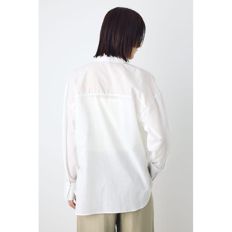 シアーコットンレギュラーシャツ | AZUL BY MOUSSY | 詳細画像10 