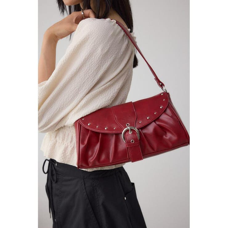 RED | スタッズフラップギャザーバッグ | AZUL BY MOUSSY