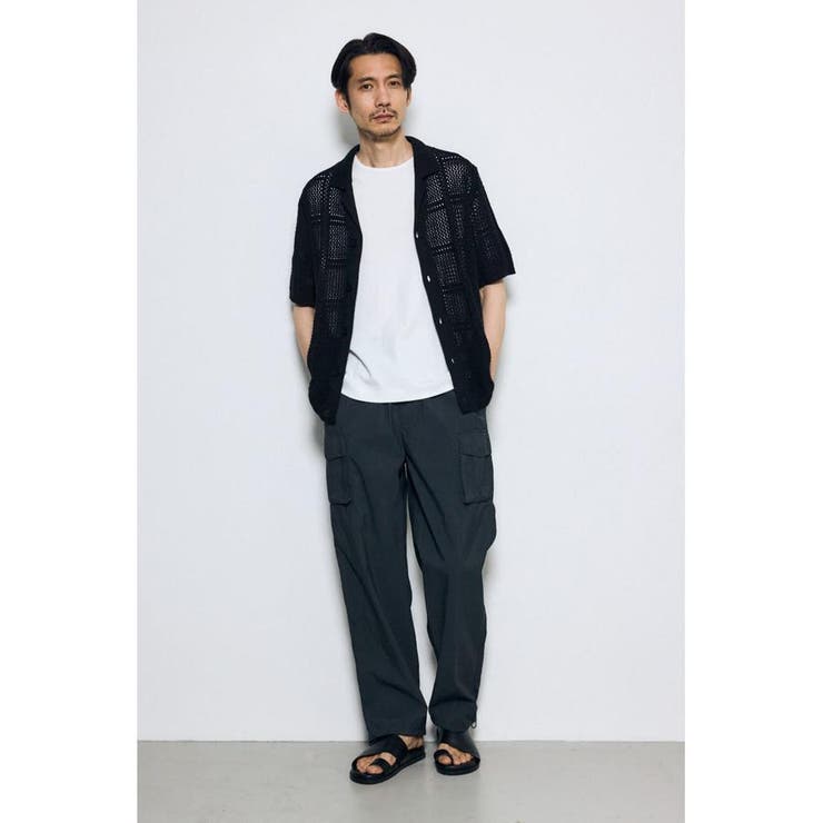 スクエアパターンニットメッシュシャツ | AZUL BY MOUSSY | 詳細画像14 