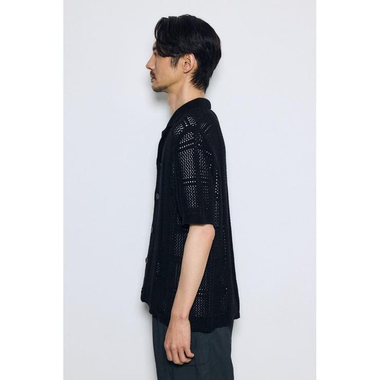 スクエアパターンニットメッシュシャツ | AZUL BY MOUSSY | 詳細画像16 