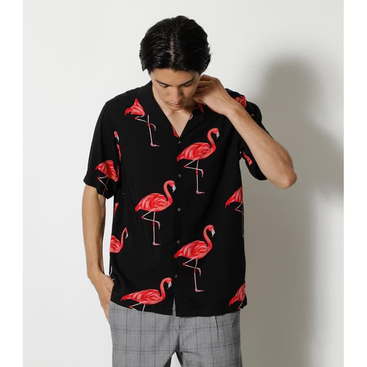 Flamingo Pattern Shirt 品番 Azlw001 Azul By Moussy アズールバイマウジー のメンズ ファッション通販 Shoplist ショップリスト