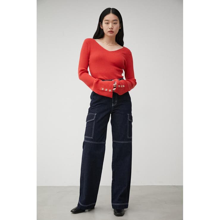 2WAY SLEEVE BUTTON RIB KNIT | AZUL BY MOUSSY | 詳細画像40 