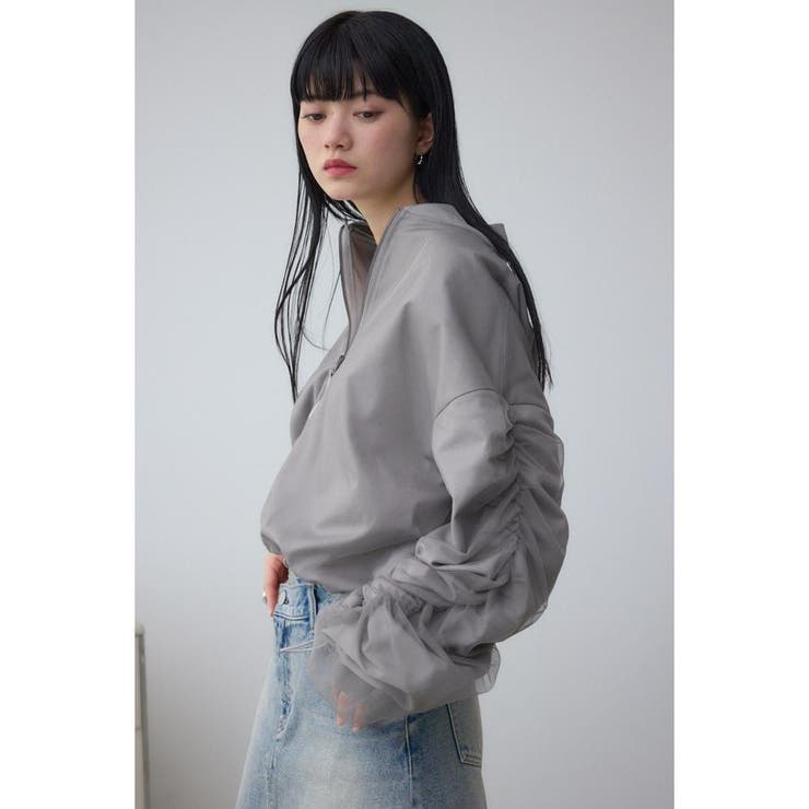 チュールドッキングブルゾン | AZUL BY MOUSSY | 詳細画像30 