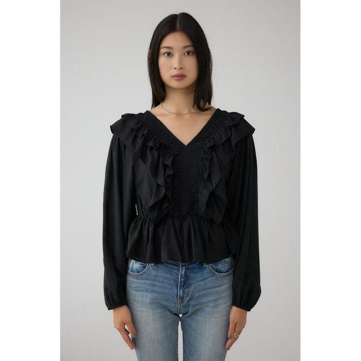 ラッフルショルダー長袖ブラウス | AZUL BY MOUSSY | 詳細画像27 