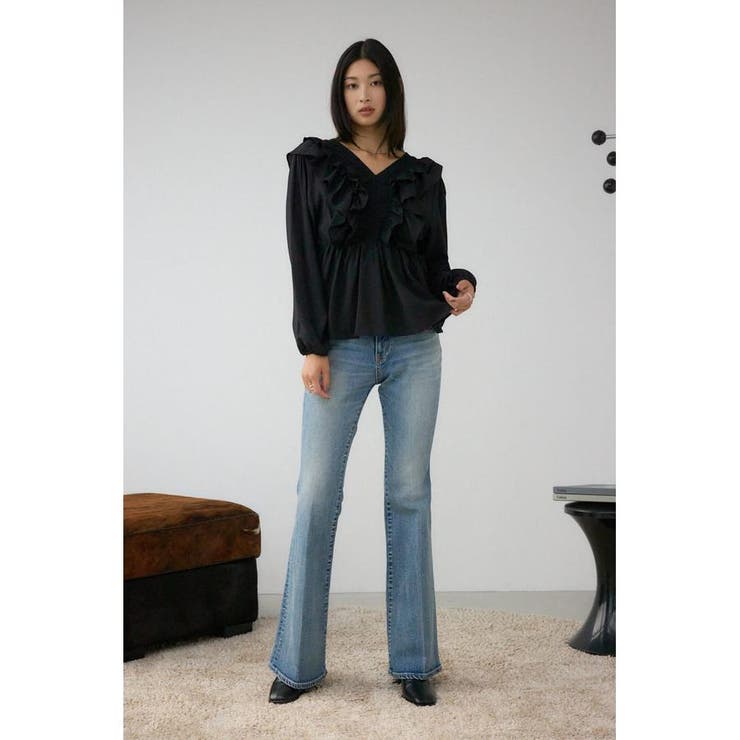 ラッフルショルダー長袖ブラウス | AZUL BY MOUSSY | 詳細画像18 