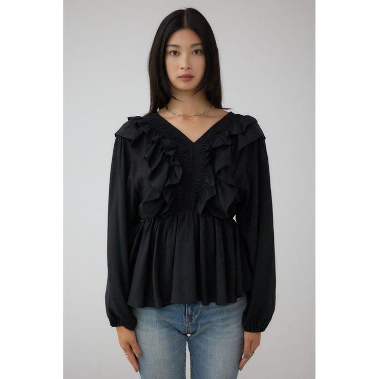 ラッフルショルダー長袖ブラウス | AZUL BY MOUSSY | 詳細画像19 