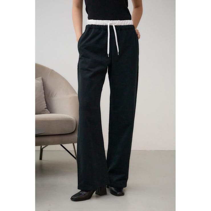BLK | ダブルウエストスウェットパンツ | AZUL BY MOUSSY