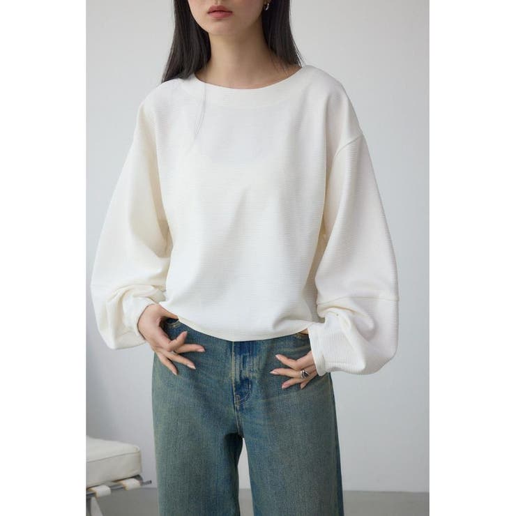 O/WHT1 | ボートネックカットトップス | AZUL BY MOUSSY
