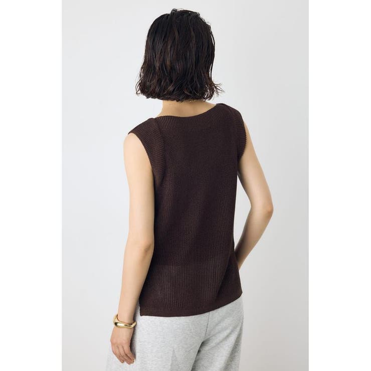 リネンライク畔編みノースリーブニットトップス | AZUL BY MOUSSY | 詳細画像16 