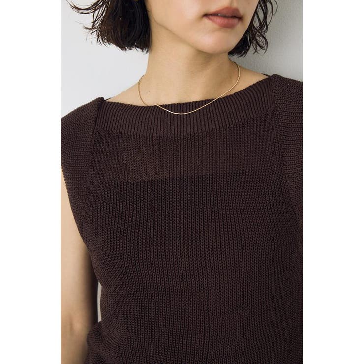 リネンライク畔編みノースリーブニットトップス | AZUL BY MOUSSY | 詳細画像18 