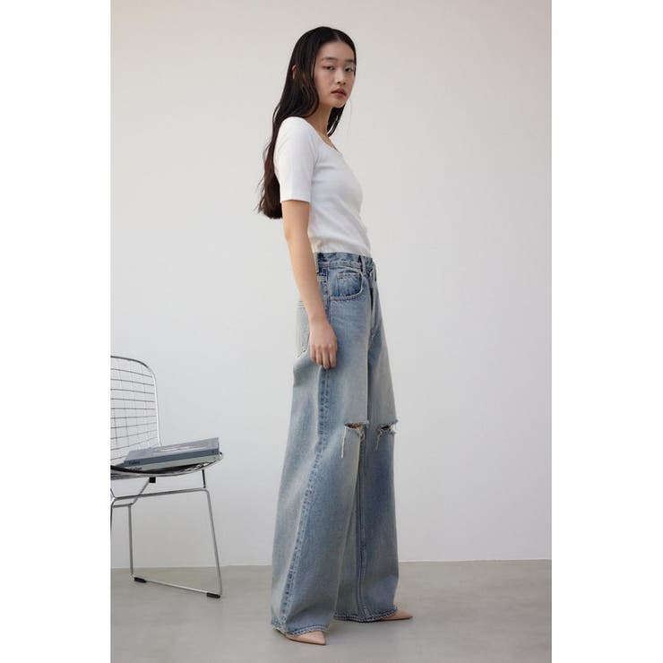 AZUL DENIM ダメージラップデニム[品番：AZLW0021693]｜AZUL BY MOUSSY 