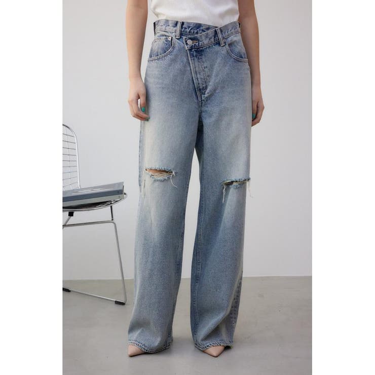 L/BLU1 | AZUL DENIM ダメージラップデニム | AZUL BY MOUSSY