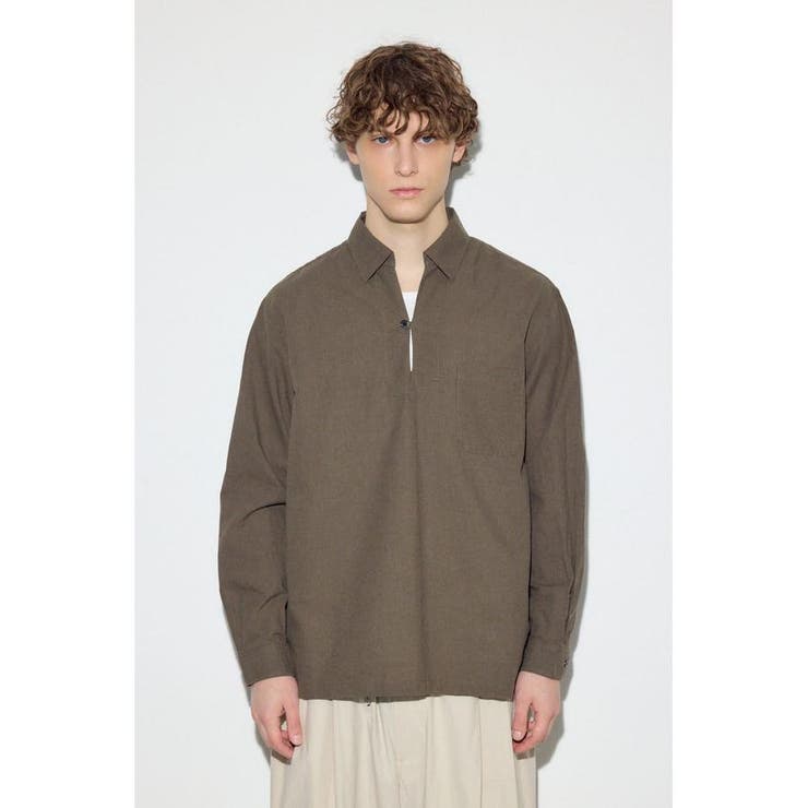 フレンチリネンCOOLMAXスキッパーシャツ | AZUL BY MOUSSY | 詳細画像27 