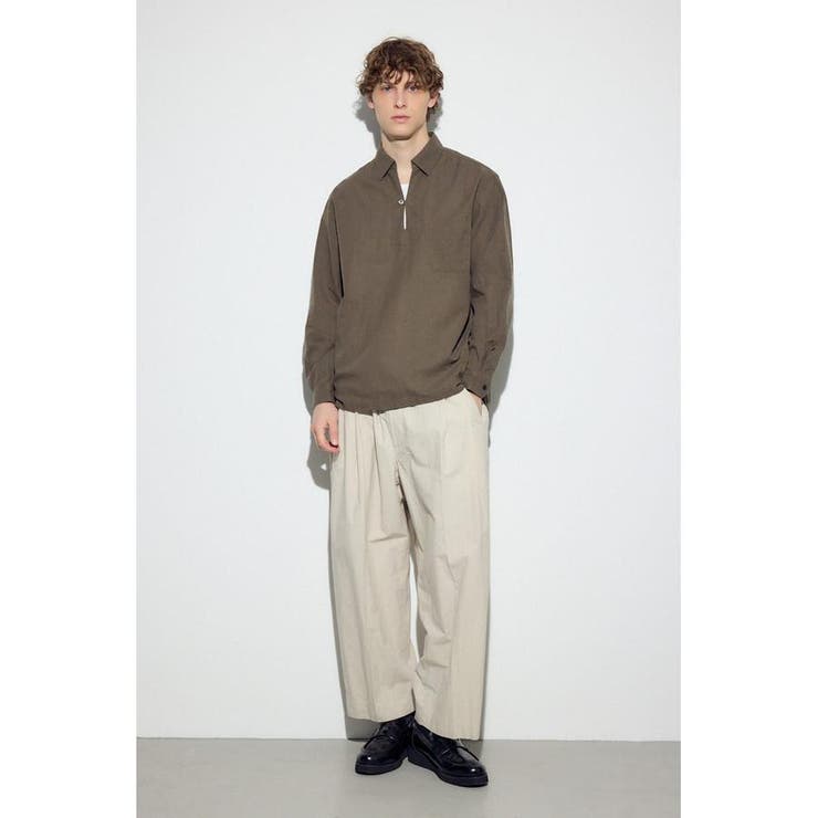 フレンチリネンCOOLMAXスキッパーシャツ | AZUL BY MOUSSY | 詳細画像26 