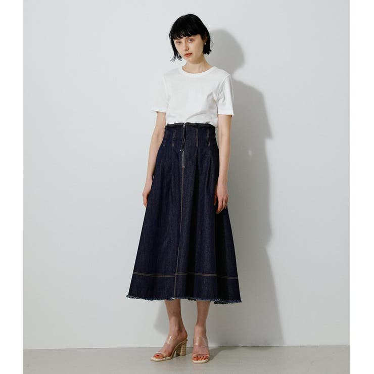 ZIPUP DENIM FLARE SKIRT[品番：AZLW0019711]｜AZUL BY MOUSSY