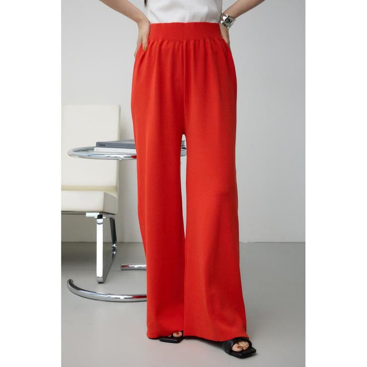 RED | ニットワイドパンツ | AZUL BY MOUSSY