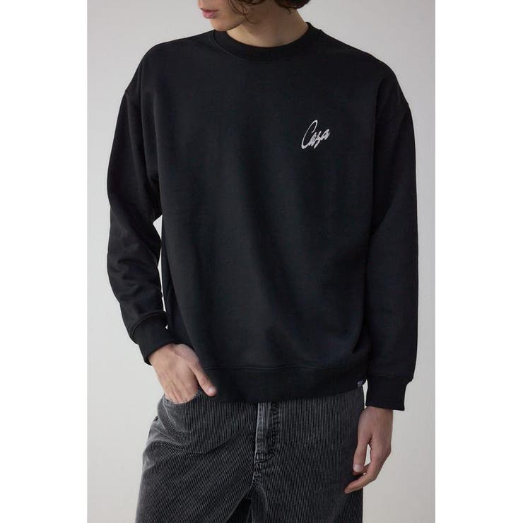 BLK | 筆記体バックプリント裏毛トップス | AZUL BY MOUSSY