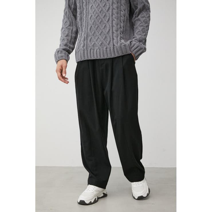 BLK | FAUX MELTON TROUSERS | AZUL BY MOUSSY