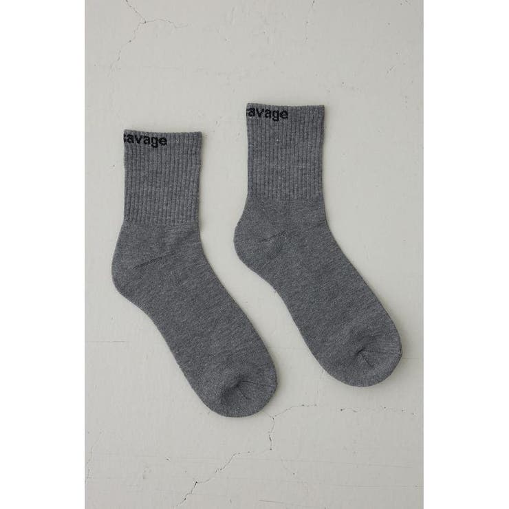 ロゴジャガードミドルソックス | AZUL BY MOUSSY | 詳細画像13 