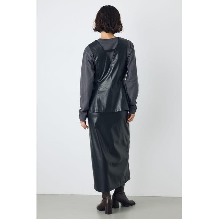 素材アソートペプラムジップジャンスカ | AZUL BY MOUSSY | 詳細画像4 