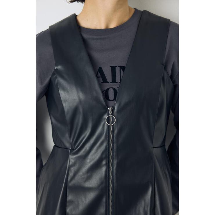 素材アソートペプラムジップジャンスカ | AZUL BY MOUSSY | 詳細画像5 