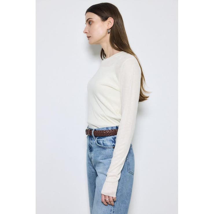 シアー素材ロングTシャツ | AZUL BY MOUSSY | 詳細画像3 