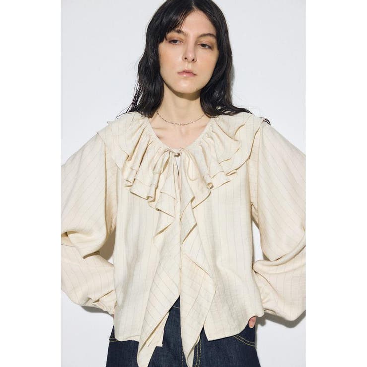 ラッフルロングスリーブブラウス | AZUL BY MOUSSY | 詳細画像20 