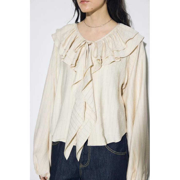 ラッフルロングスリーブブラウス | AZUL BY MOUSSY | 詳細画像24 