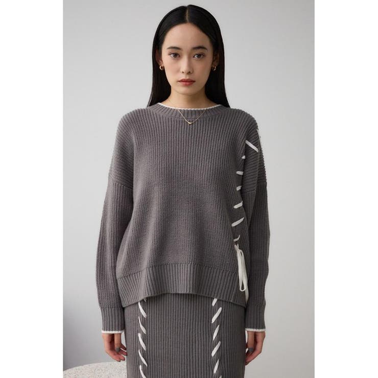 ステッチデザインニットトップス | AZUL BY MOUSSY | 詳細画像33 
