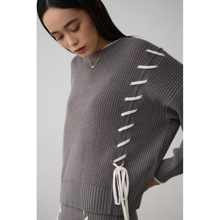 ステッチデザインニットトップス | AZUL BY MOUSSY | 詳細画像30 