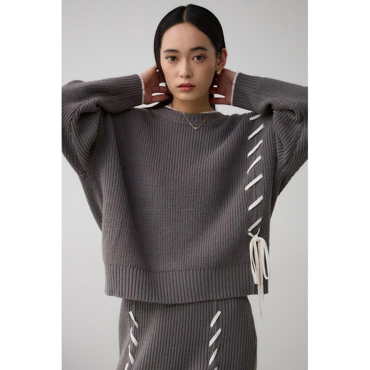 ステッチデザインニットトップス | AZUL BY MOUSSY | 詳細画像31 