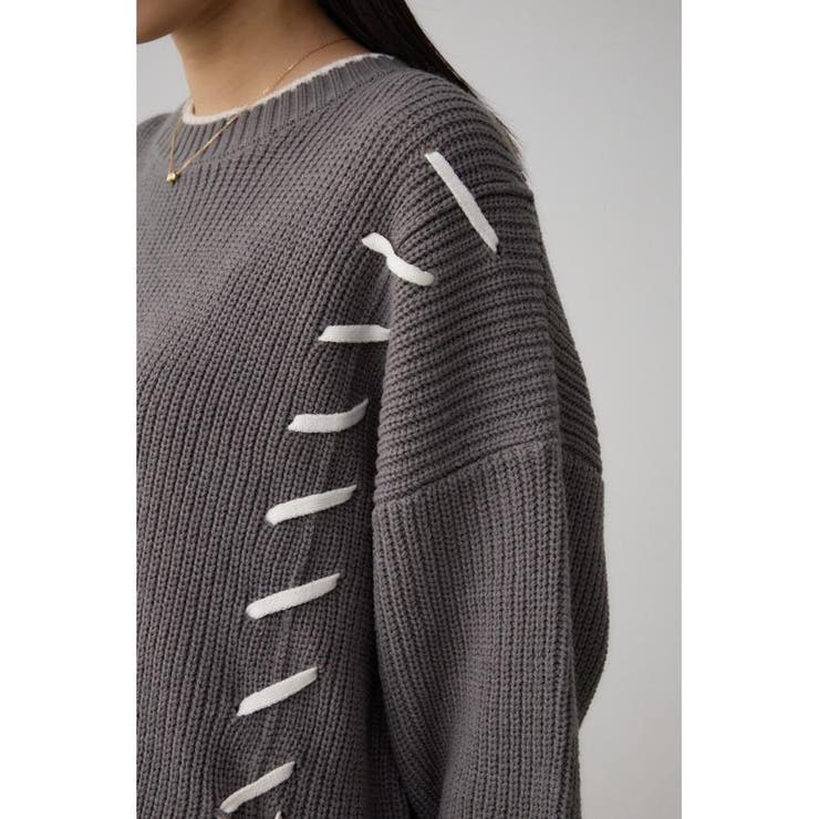 ステッチデザインニットトップス | AZUL BY MOUSSY | 詳細画像37 