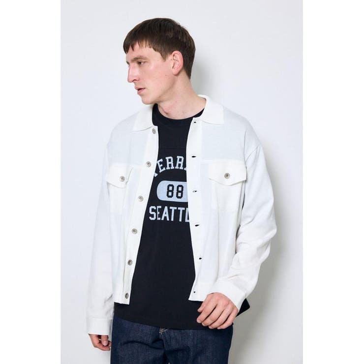 3rdタイプニットジャケット | AZUL BY MOUSSY | 詳細画像3 