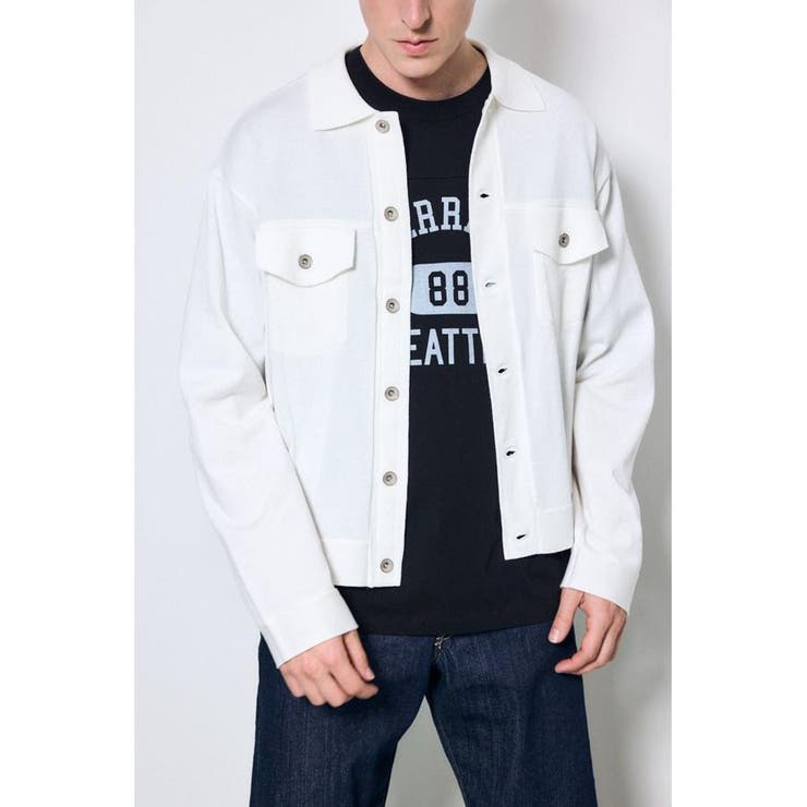 O/WHT1 | 3rdタイプニットジャケット | AZUL BY MOUSSY