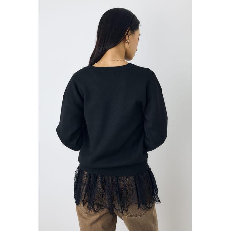 格上げVネックニット | AZUL BY MOUSSY | 詳細画像18 
