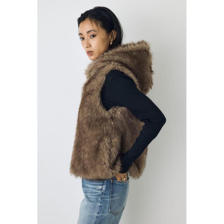 ミックスフードファーベスト | AZUL BY MOUSSY | 詳細画像3 