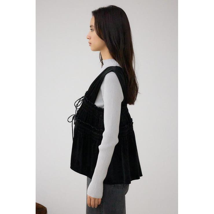 ベロアリボンベスト | AZUL BY MOUSSY | 詳細画像6 