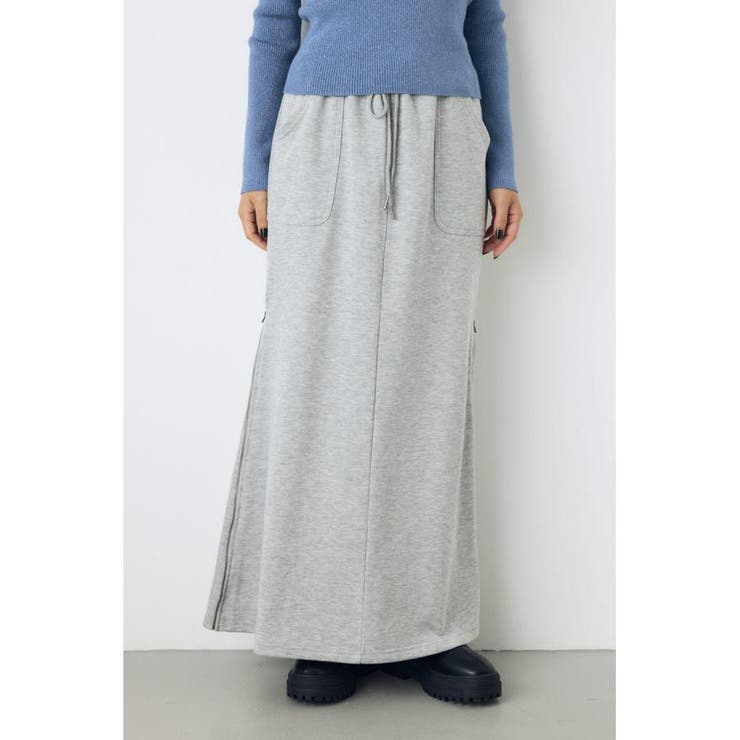 ジップデザイン裏毛ロングスカート | AZUL BY MOUSSY | 詳細画像11 