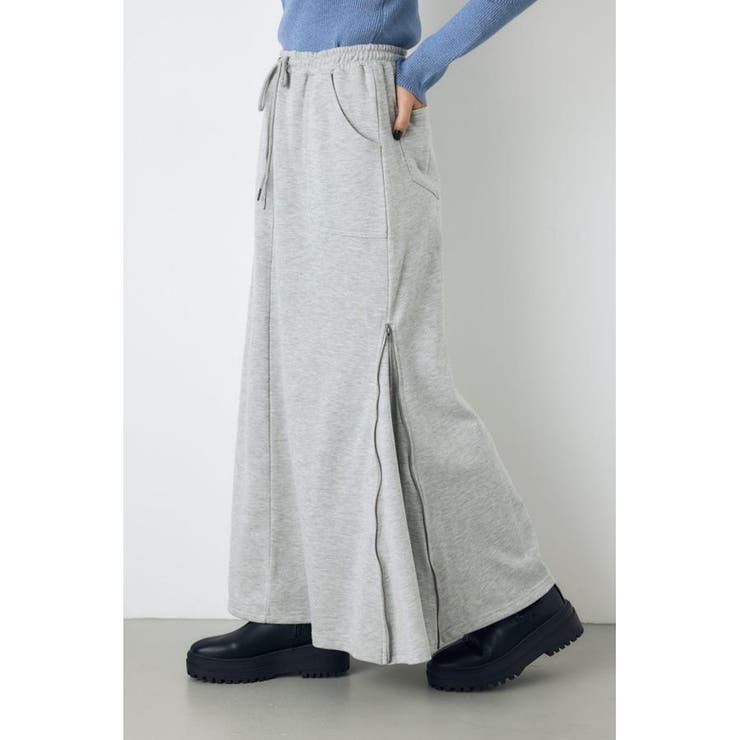 ジップデザイン裏毛ロングスカート | AZUL BY MOUSSY | 詳細画像13 