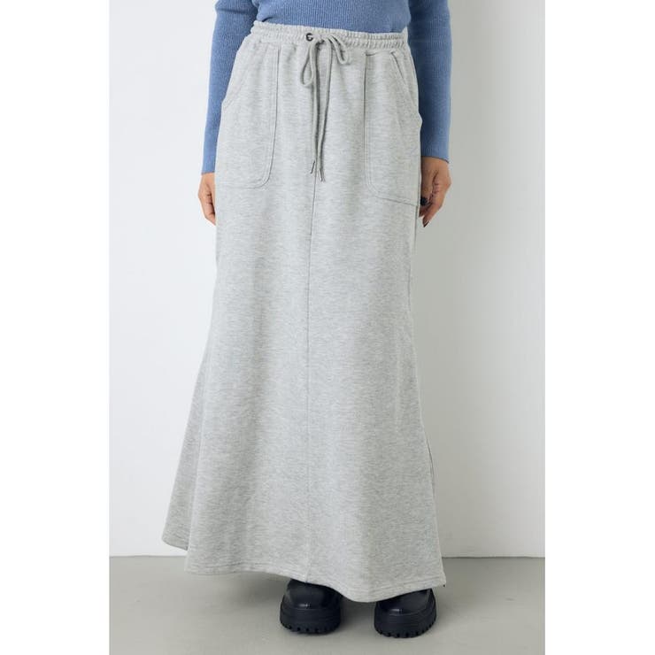 ジップデザイン裏毛ロングスカート | AZUL BY MOUSSY | 詳細画像14 