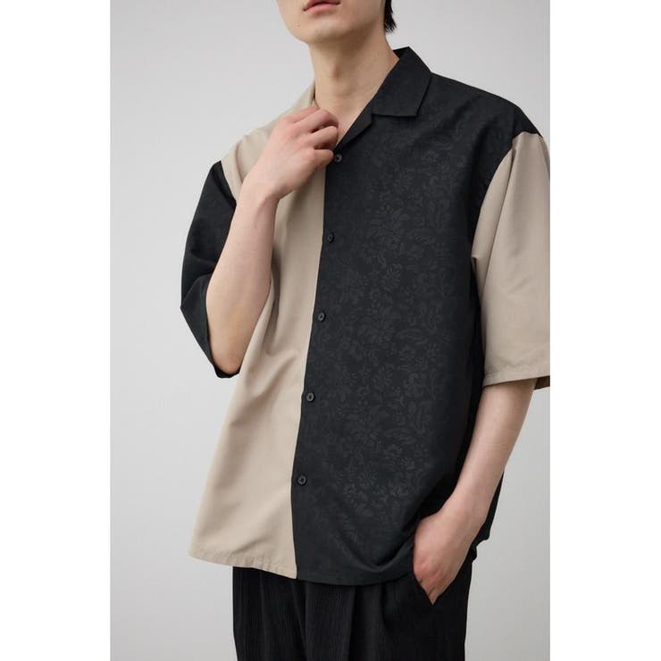 柄BEG5 | 接触冷感フェイクスウェードバイカラーシャツ | AZUL BY MOUSSY