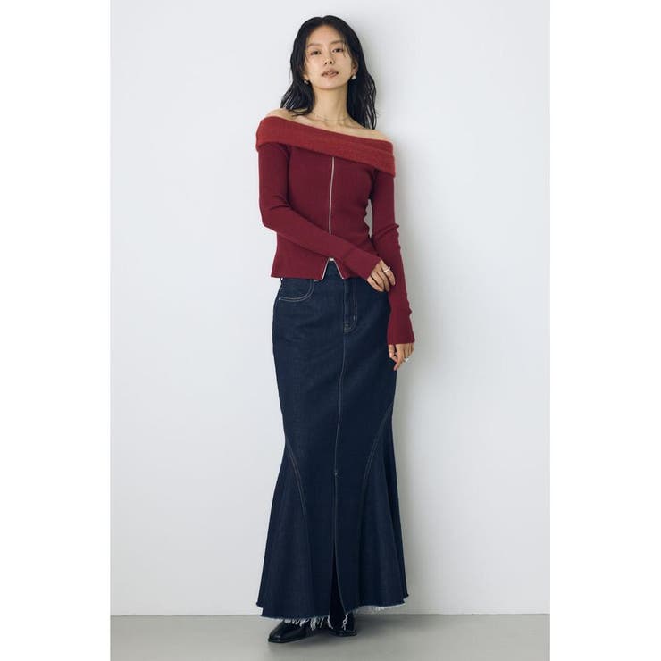 シャギーコンビジップオフショルニット | AZUL BY MOUSSY | 詳細画像26 