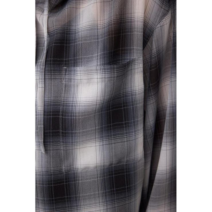 シアーチェックフードシャツ | AZUL BY MOUSSY | 詳細画像11 