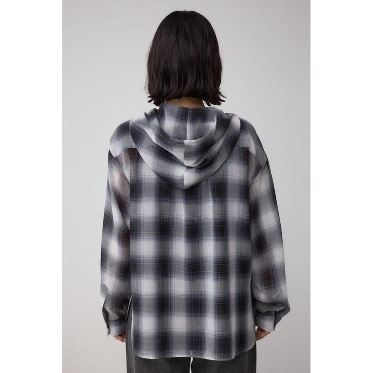 シアーチェックフードシャツ | AZUL BY MOUSSY | 詳細画像15 